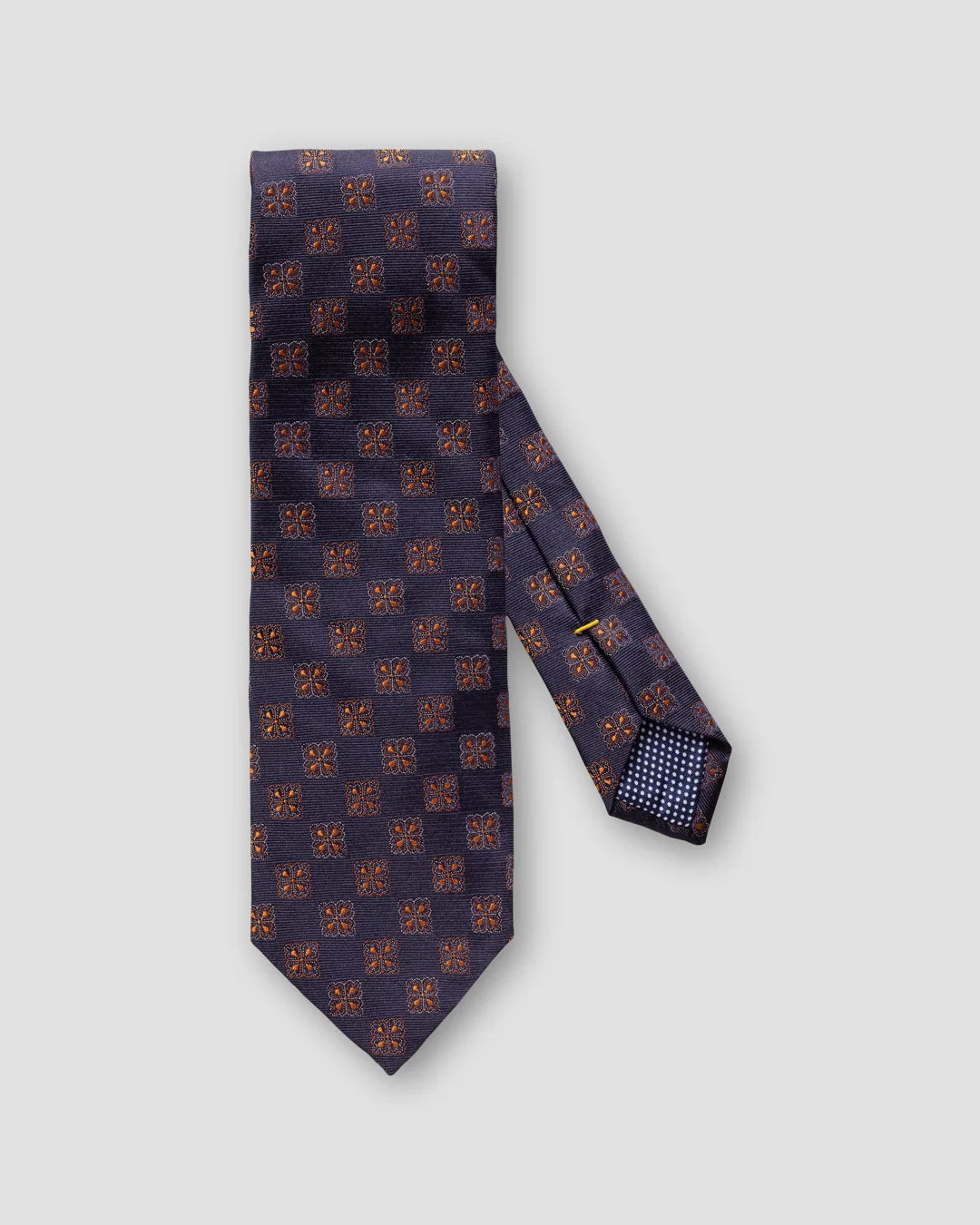 Medallion Checked Silk Tie Eton