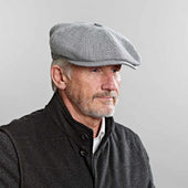 Micro Herringbone Cotton Linen Gatsby Cap