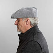 Micro Herringbone Cotton Linen Gatsby Cap