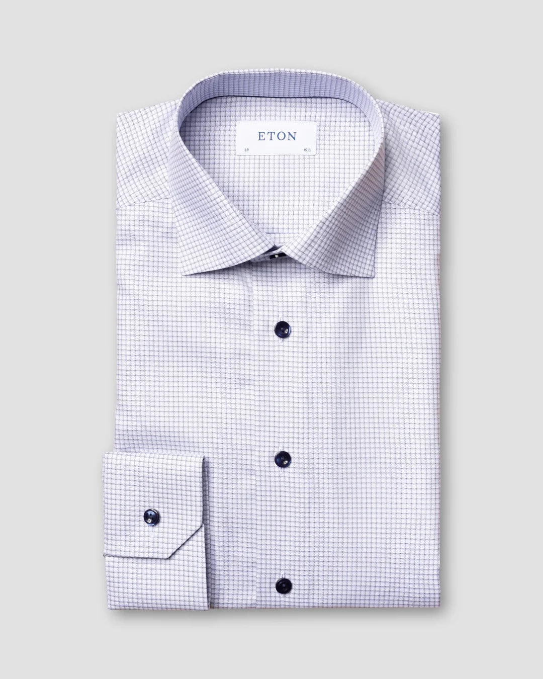 Mini Checked Signature Twill Shirt Eton