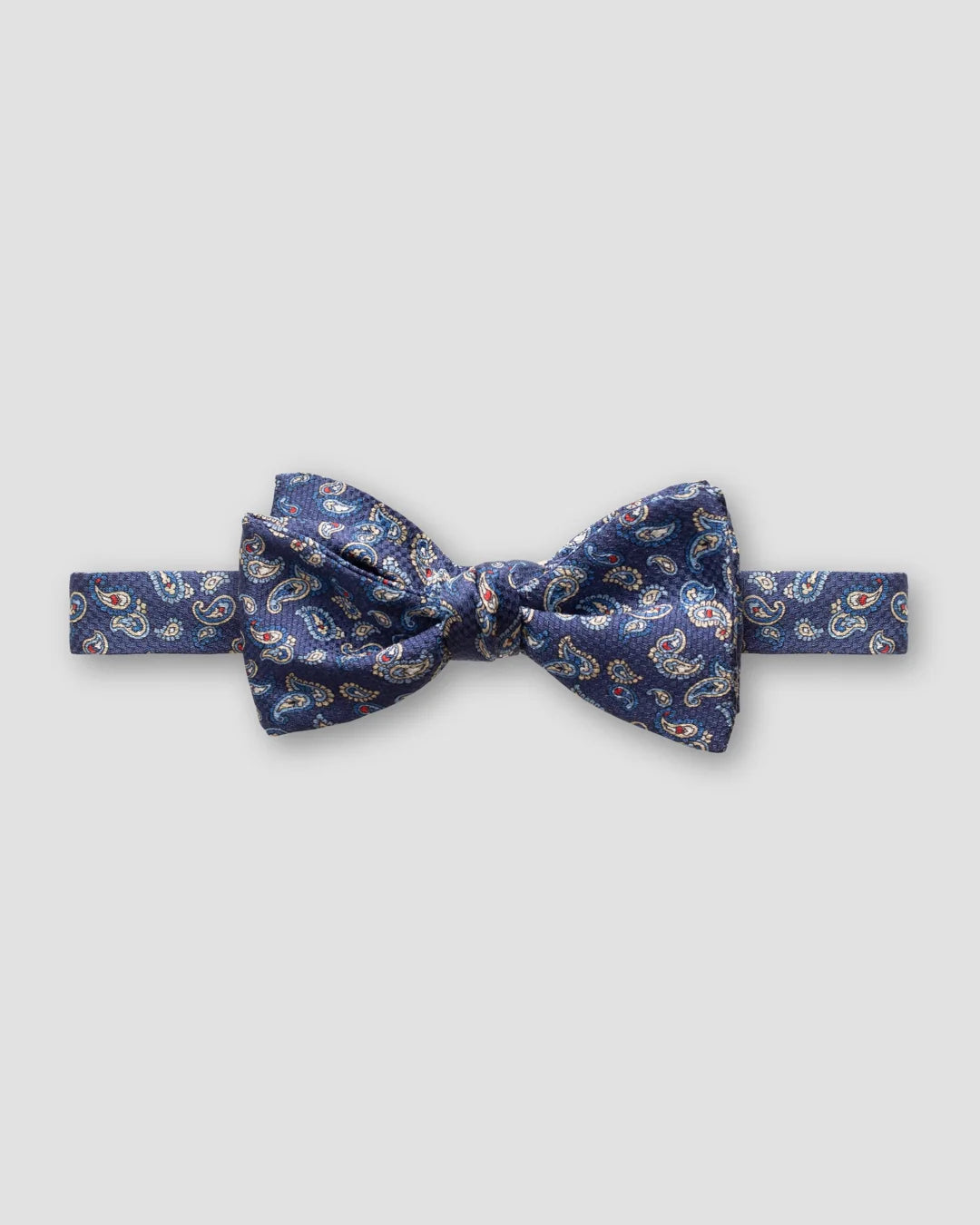 Navy Mini Paisley Bow Tie Self Tied