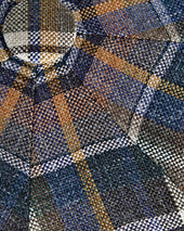 Multicolour Check Silk Linen Wool Gatsby Cap