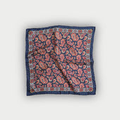 Paisley Motif Silk Pocket Square
