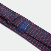 Pink Repeated Floral Woven Silk Tie
