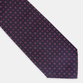 Pink Repeated Floral Woven Silk Tie