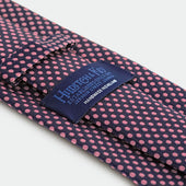 Pink Woven Spot Silk Tie