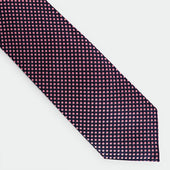 Pink Woven Spot Silk Tie