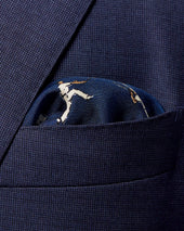 Navy Silk Pocket Square