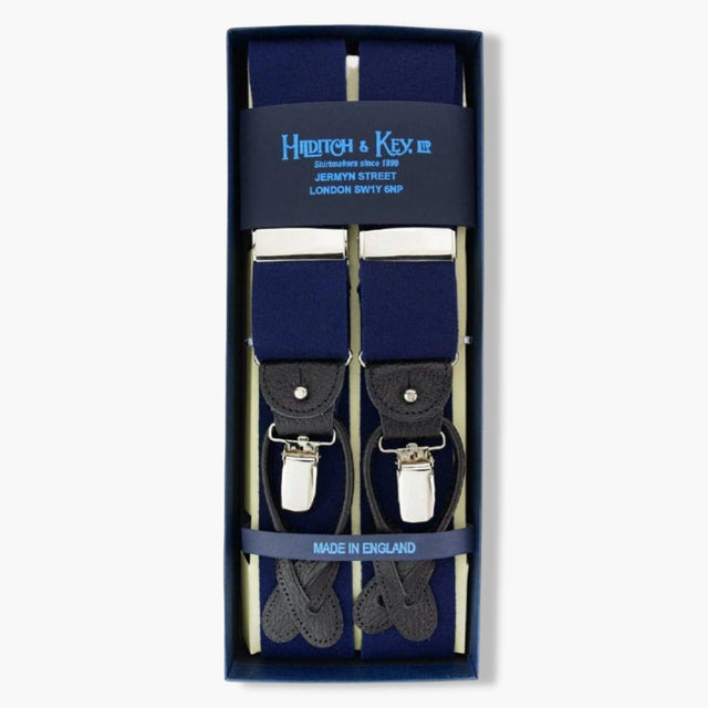 Navy Pure Wool Boxcloth Braces
