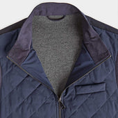 Quilted Gilet With Knitted Back