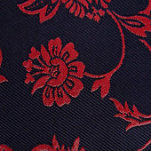 Red Elaborate Floral Woven Silk Tie