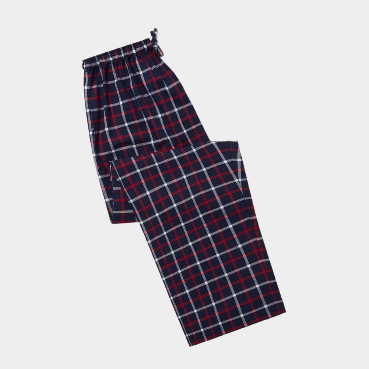 Red White Checked Brushed Cotton Pyjama Bottoms