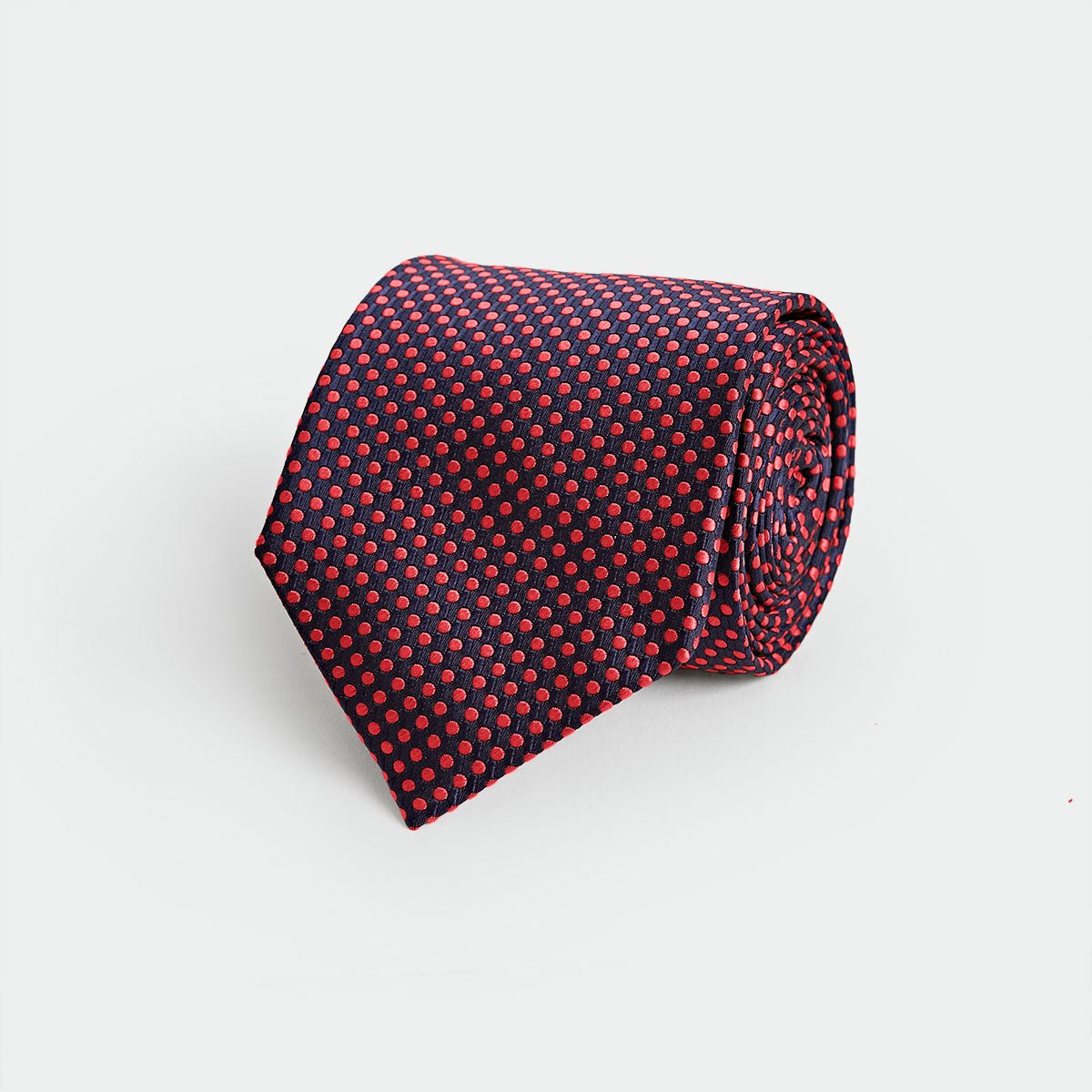 Red Woven Spot Silk Tie