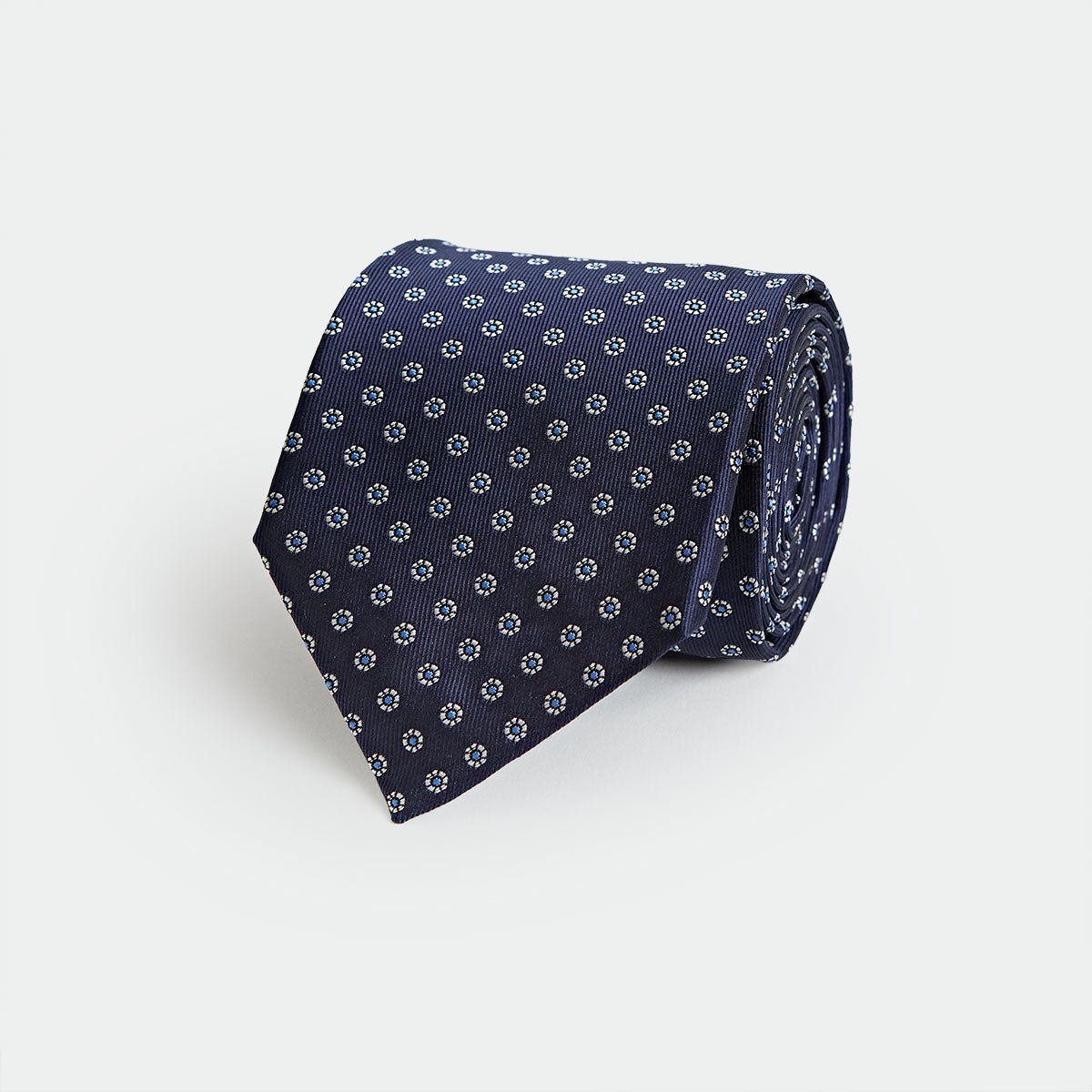 Repeated Floral Woven Silk Tie