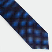 Royal Blue Woven Spot Silk Tie