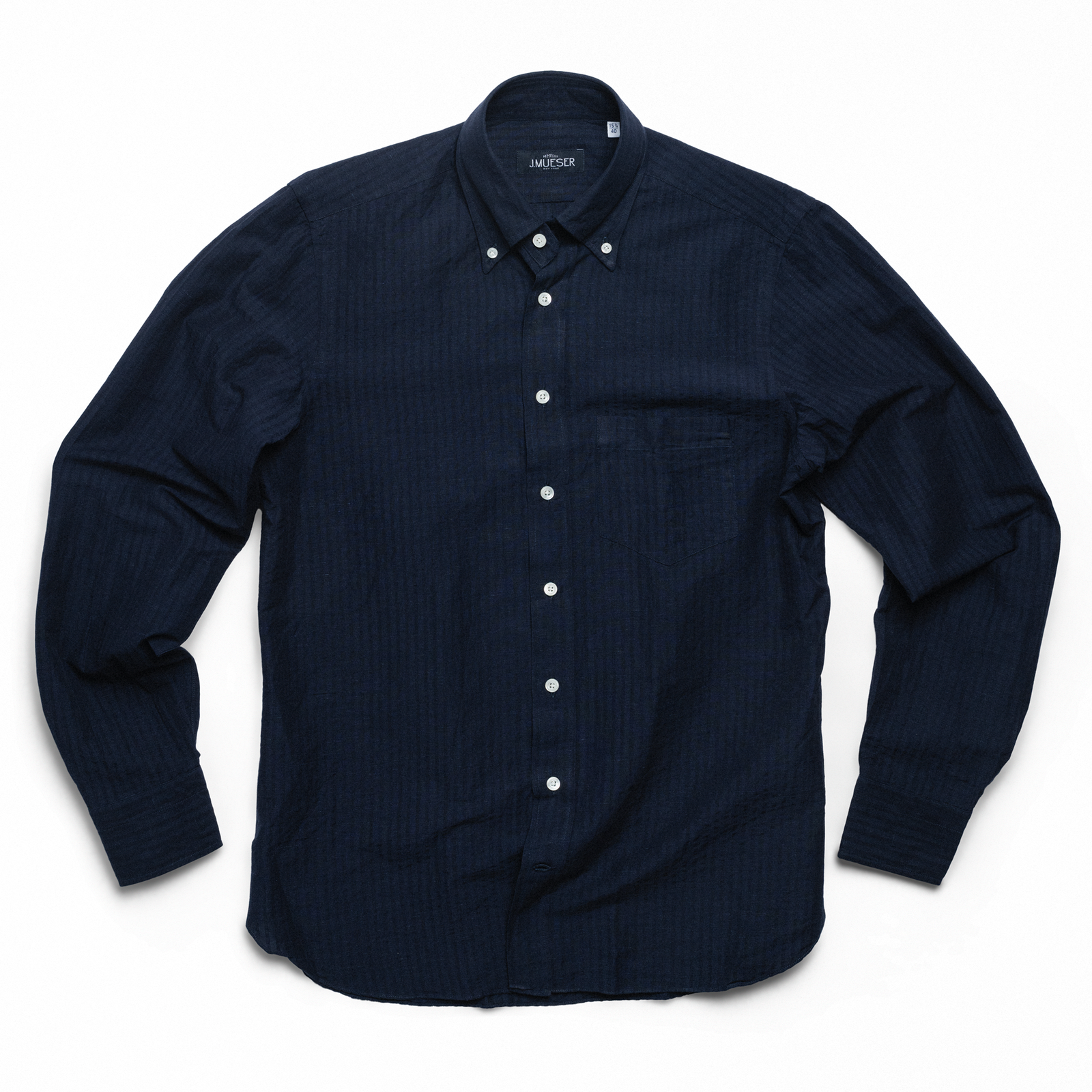 Cotton Linen Seersucker Button Down Shirt