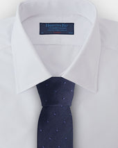 Self Spot Wool Silk Blend Tie