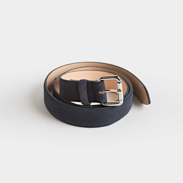 Navy Mount Suede Belt