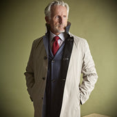 Tan Ledro Silk Cashmere Reversible Coat