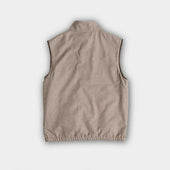 Tan Suede Lined Reversible Gilet