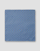 Blue Floral Print Floral Print Two-face Cotton Pocket Square