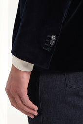 Blue Velvet Jacket Made In Italy