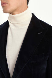 Blue Velvet Jacket Made In Italy