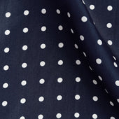 White Medium Spot Silk Pocket Square