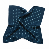 Navy Pindot Pocket Square