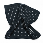 Black Pindot Pocket Square
