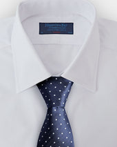 White Spot Herringbone Silk Tie