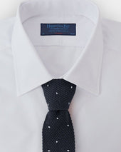 White Spot Knitted Cashmere Tie