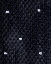 White Spot Knitted Cashmere Tie