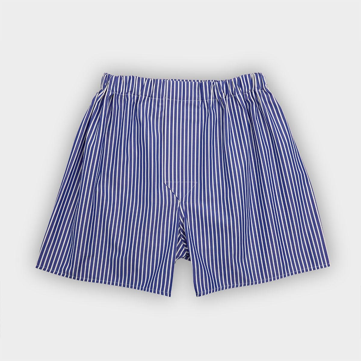 White Stripe Cotton Boxer Shorts