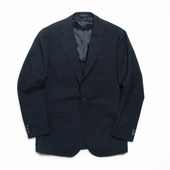 Navy Wool Canvas Waverly Suit
