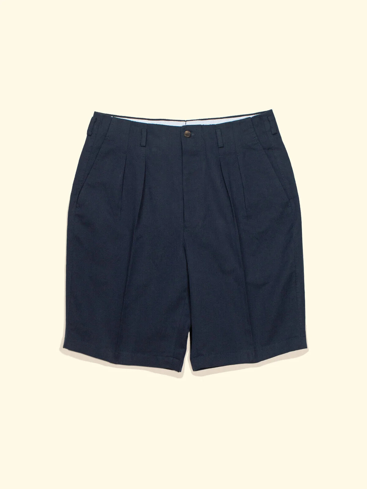 Cotton Linen Double Pleated Shorts The Anthology