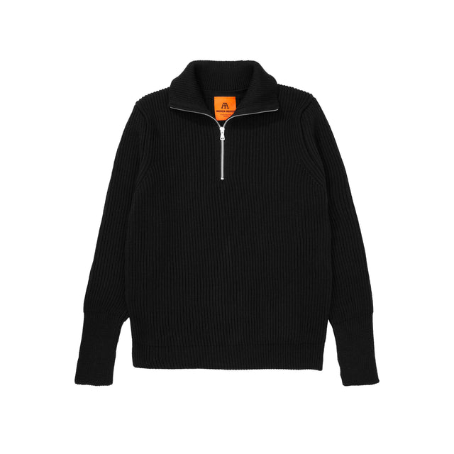 Navy Half-Zip Black
