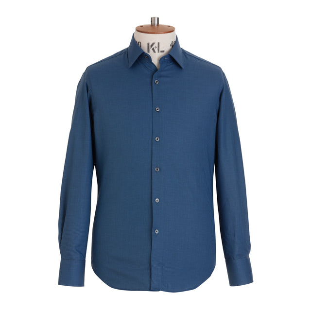 Navy/Sky Houndstooth Lyocell Shirt