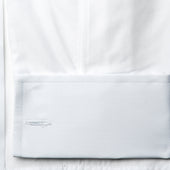 Classic Fit Plain Neckband Poplin Double Cuff Shirt In