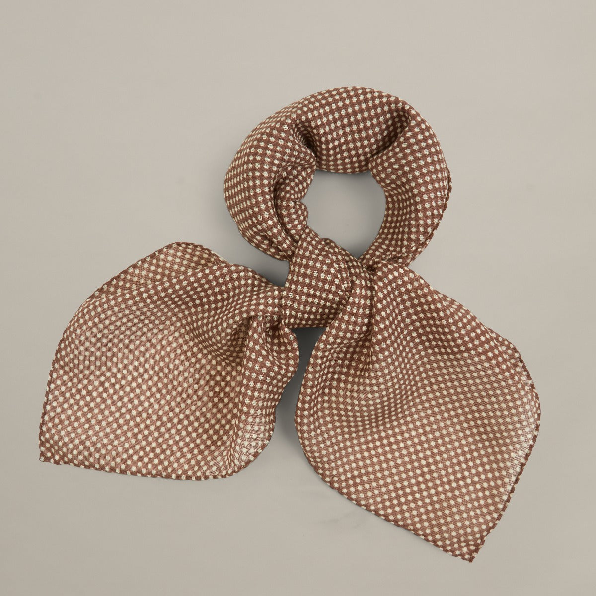 Wool And Silk Neckerchief With Medium Spots In