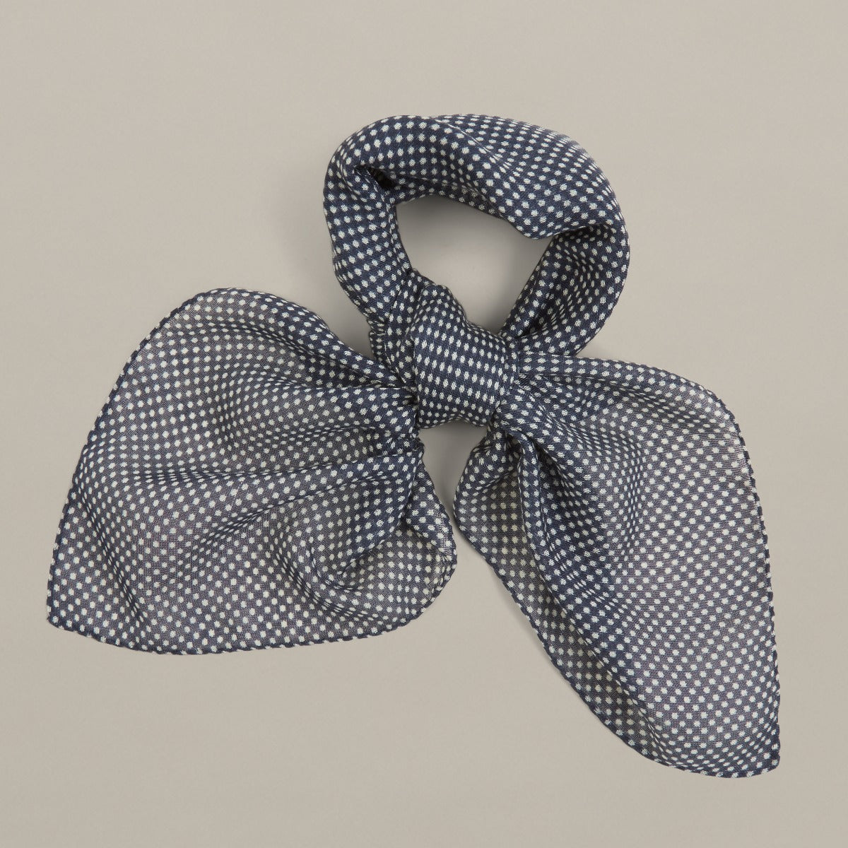 Wool And Silk Neckerchief With Medium Spots In