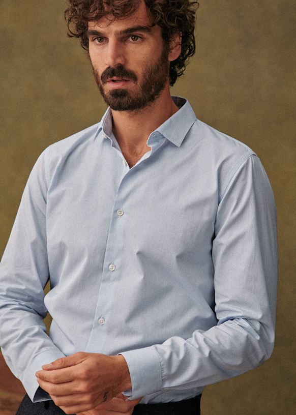 Allen Poplin Shirt Small Checks