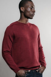 Pull Aris Col Rond Rouge Chin