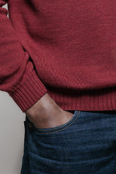 Pull Aris Col Rond Rouge Chin