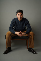 Wool Cashmere CREW NECK SWEATER 7 GAUGE
