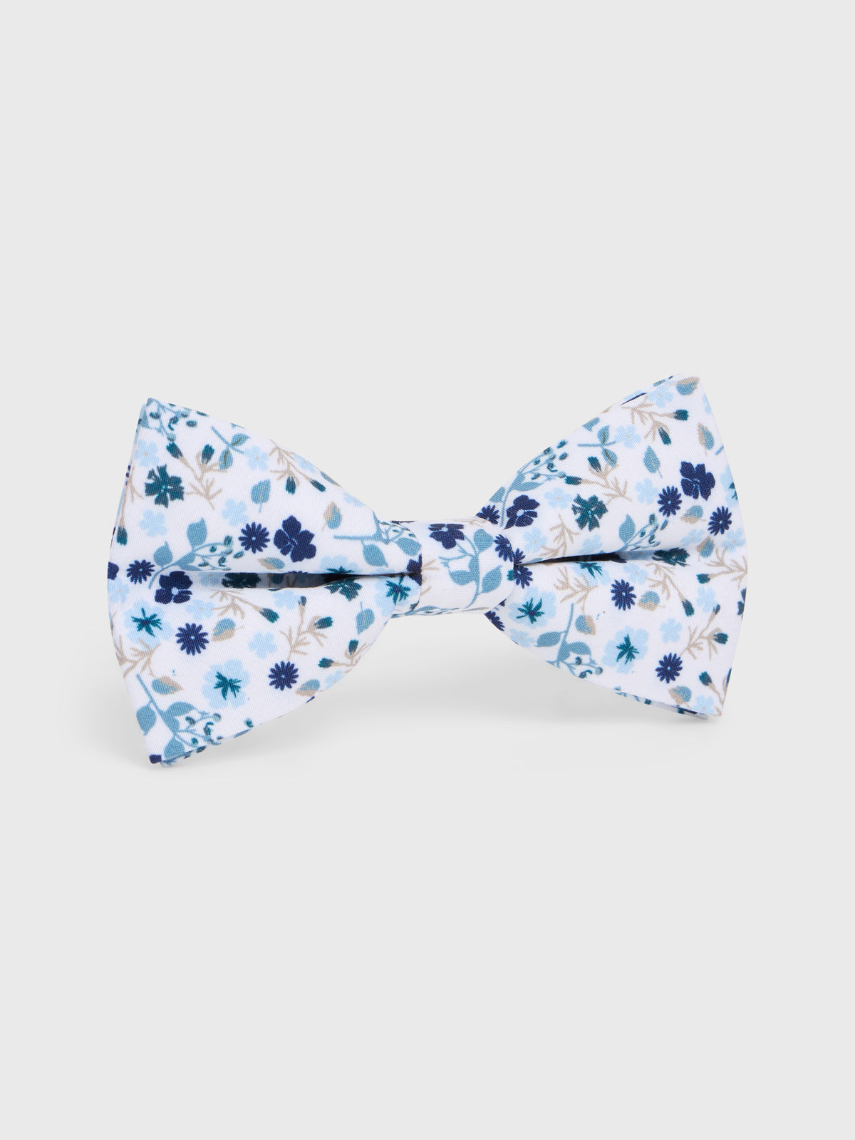 Noeud Papillon Motif Fleuri Bleu C Rul En