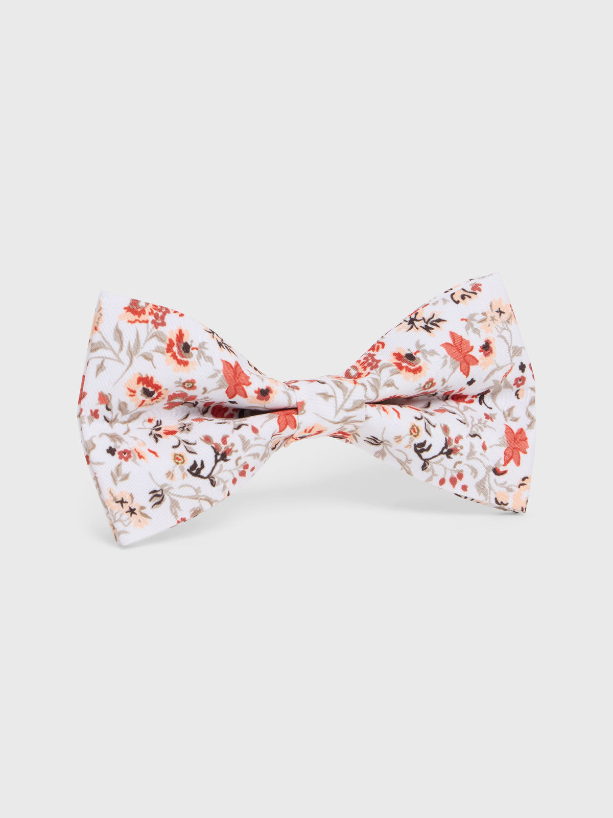 Noeud Papillon Motif Fleuri Marron Et P Che