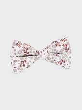 Noeud papillon à motif fleuri terracotta