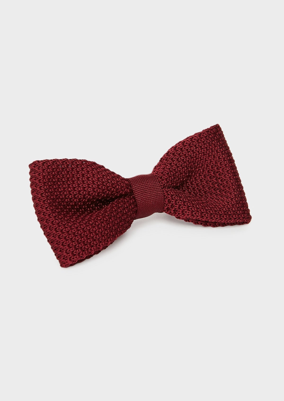 Noeud Papillon Tricot Uni Bordeaux