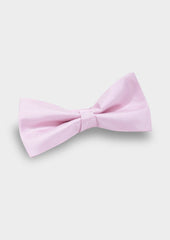 Noeud-papillon en soie unie rose clair